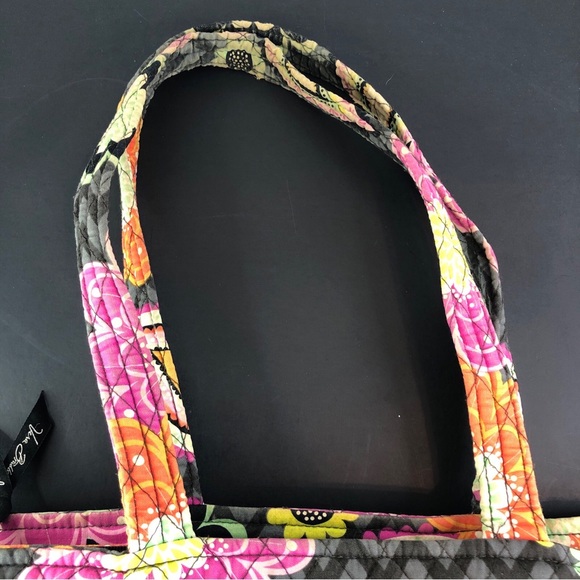 Vera Bradley Ziggy Zinnia Medium Chevron Crescent Tote Bag - Picture 4 of 14